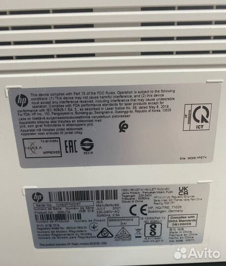 Принтер лазерный HP LaserJet 107wr б/у