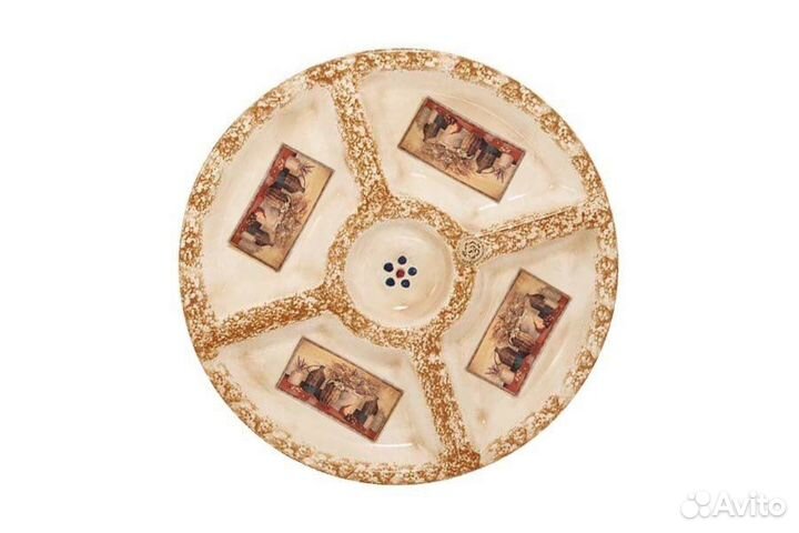 Круглая керамическая менажница CLS «Натюрморт»