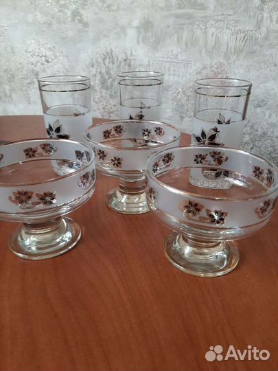 Стаканы, стопки хрустальные