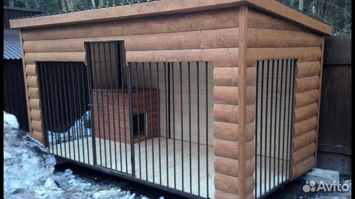 Будка для собаки с вольером
