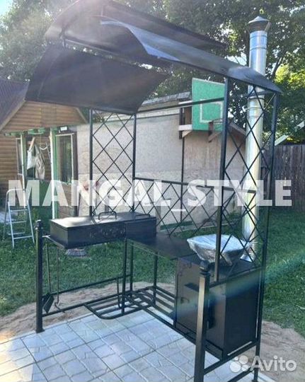 Мангал с крышей