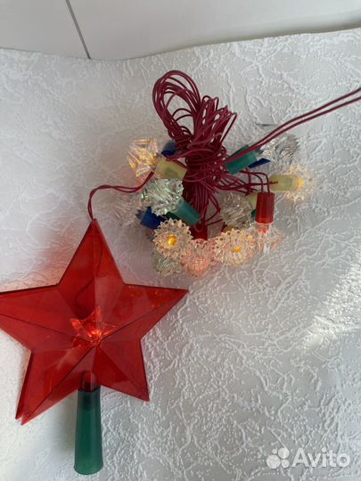 Елочная гирлянда СССР со звездой