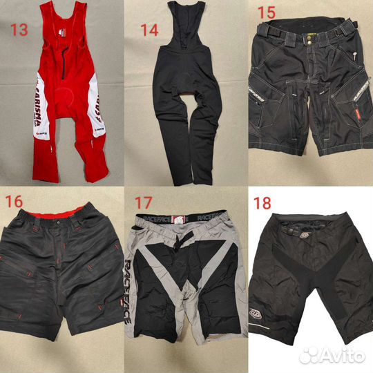Велошорты, велосипедки, велотайтсы, велоштаны 33шт