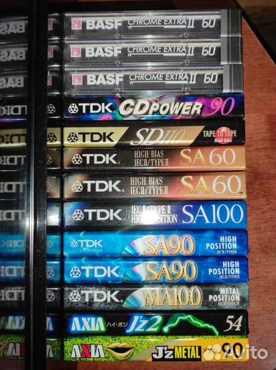 Аудиокассеты новые запечатанные Chrome, TDK, Sony