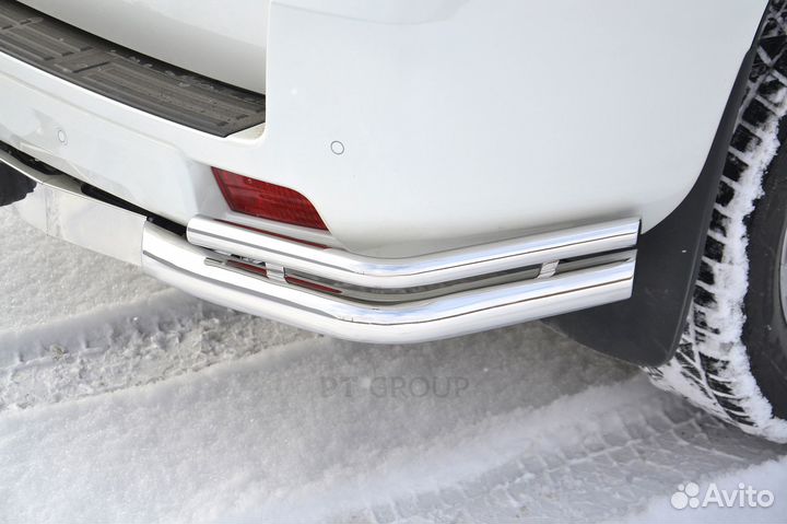 Защита угловая Нержавейка Toyota LC Prado 150