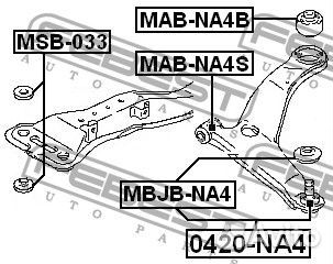 Опора шаровая переднего нижнего рычага