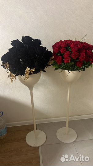 Ваза напольная с цветами