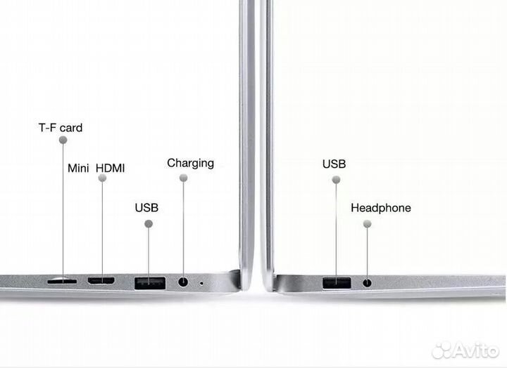 Ноутбук Intel Celeron N3350 (1.1 ггц), RAM 6 гб