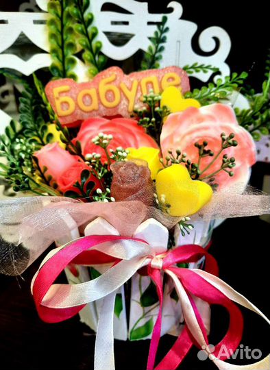 Букет цветов из мыла, мыльная композиция