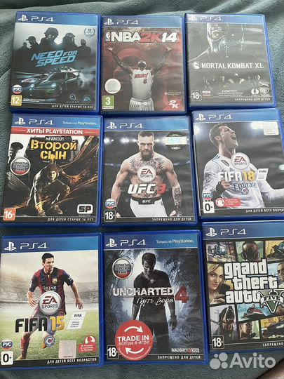 Диски для ps4 fifa ufc mortal kombat
