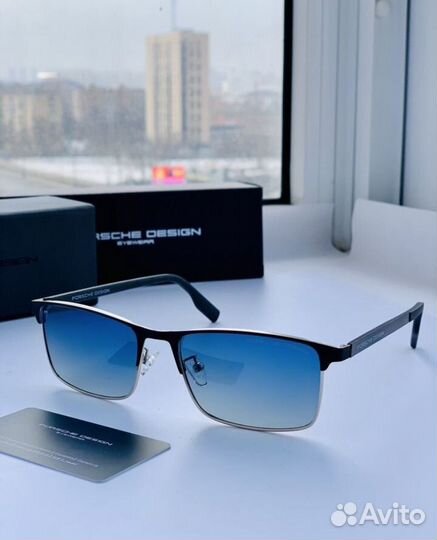 Очки porsche design голубые металлические