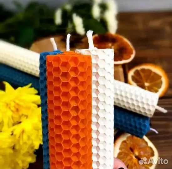 Свечи из вощины ароматизированные