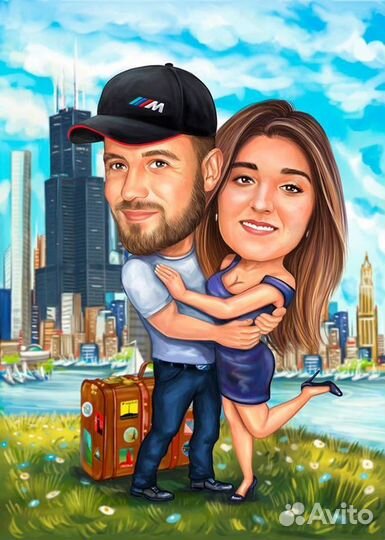 Шарж фото на печать