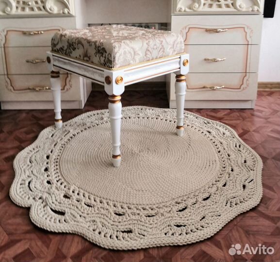 Ковёр новый, ручная работа, вязаный