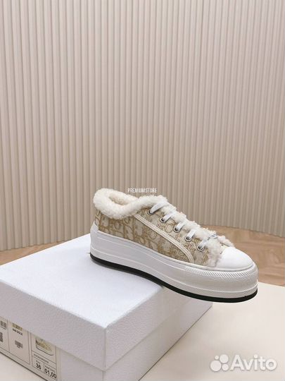Кеды Dior с мехом