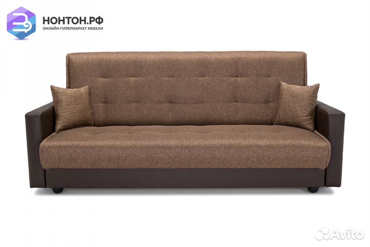 Диван книжка Лондон рогожка коричневая