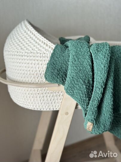 Плед детский вязаный ручная работа