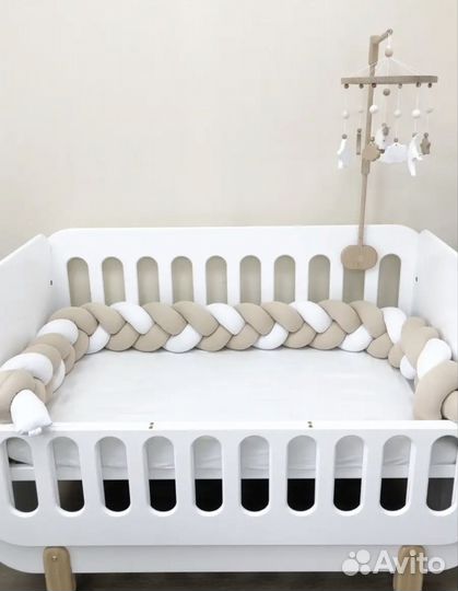 Бортики- коса в кроватку