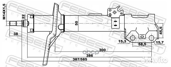 Амортизатор передн правый toyota RAV4 00-05 016