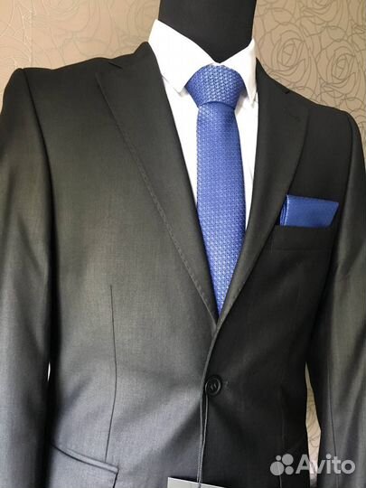 Галстук мужской + платок Новый набор №2