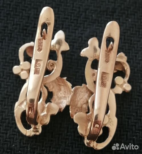 Золотые серьги 585 пробы