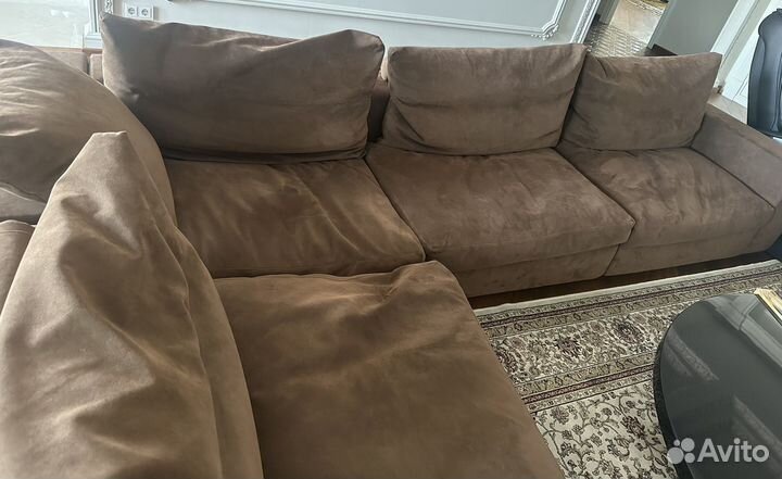 Угловой диван премиум Flexform замша italy