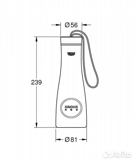 Термобутылка grohe Red, нержавеющая сталь 40919SD0
