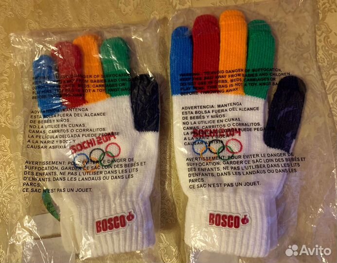 Перчатки Bosco (2 размера). Олимпиада Сочи 2014