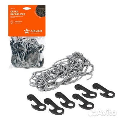 Сетка багажная 40*40 см (6 пластиковых крючков) (a