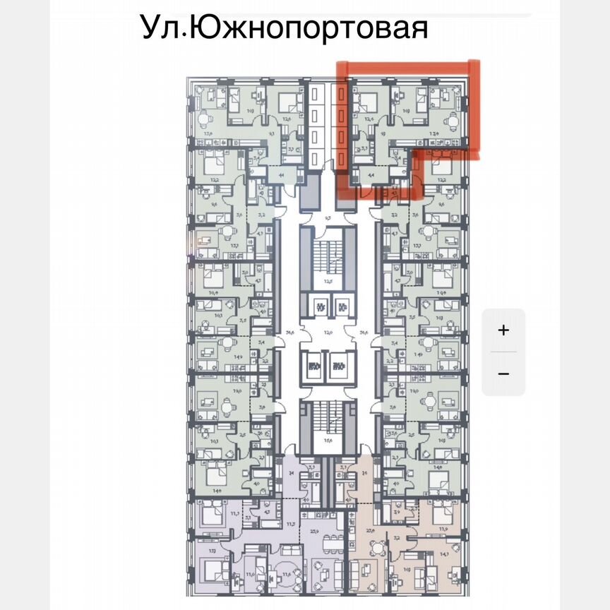 2-к. квартира, 57,1 м², 23/28 эт.