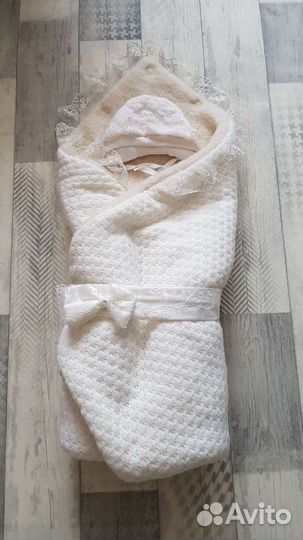 Конверт одеяло на выписку на меху