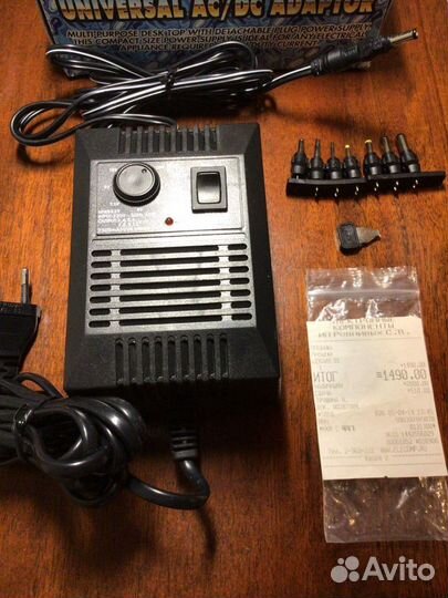 Блок питания универсальный 3-4,5-6-7,5-9-12V