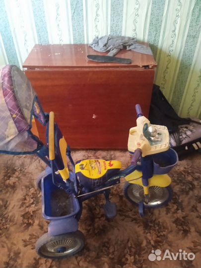 Велосипед коляска с ручкой