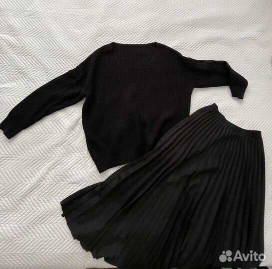 Юбка zara и кофта вязаная