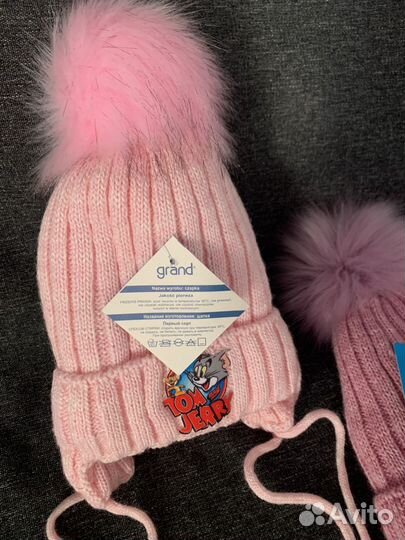 Шапка, новые, варежки