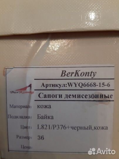 Сапоги демисезонные