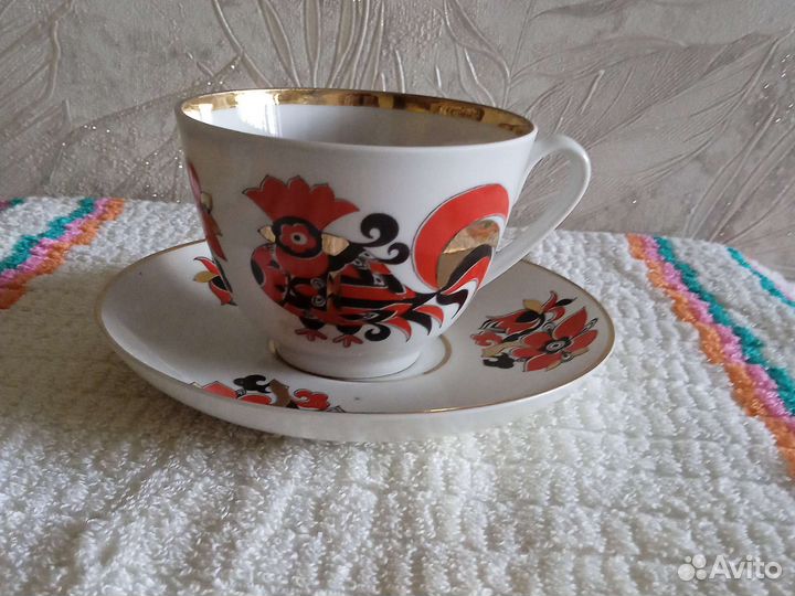 Чашка с блюдцем фарфор