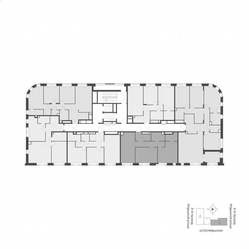 2-к. квартира, 77,1 м², 13/16 эт.
