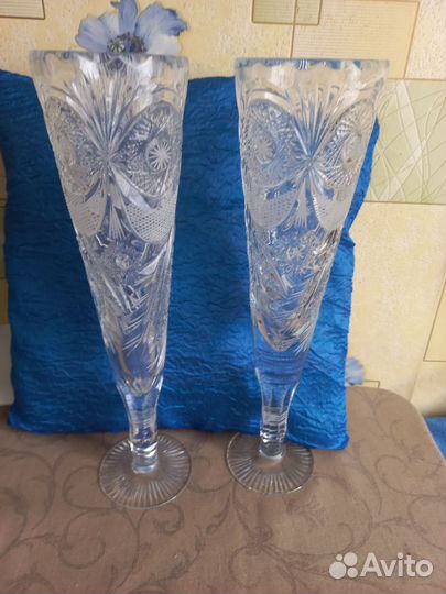 Бокалы хрустальные СССР Рыцари гхз