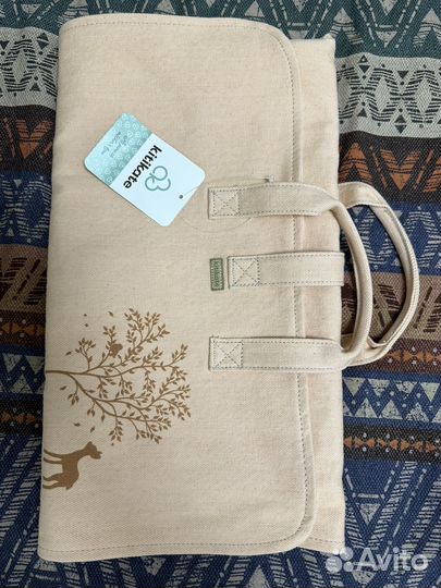 Джинсовый пеленальный коврик