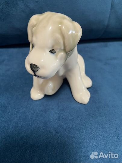 Статуэтка фарфор Конаково щенок СССР