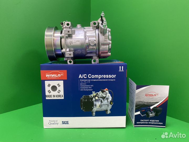 Компрессор кондиционера Логан 1/Сандеро/Дастер