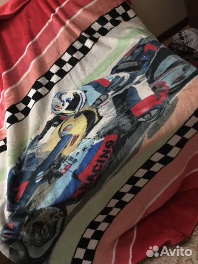 Плед для ребенка или подростка. Мотоциклист