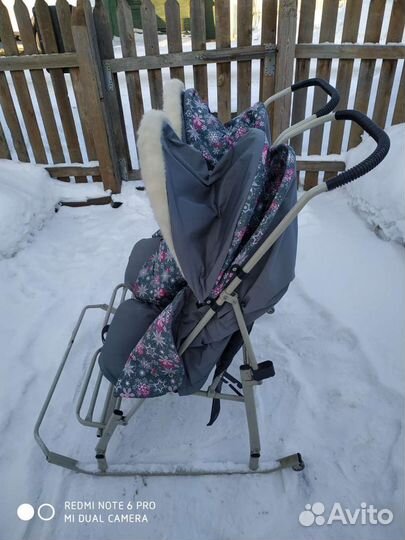 Детские санки коляска для двойни