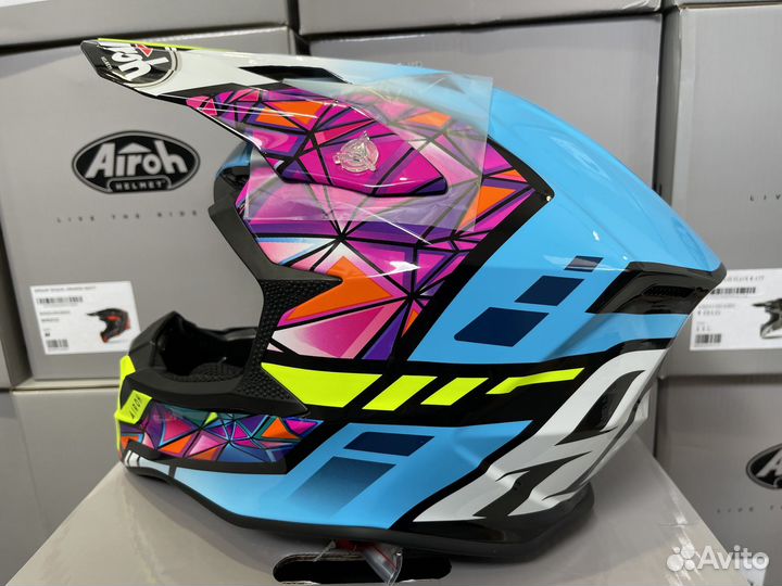 Кроссовый шлем Airoh wraap diamond gloss