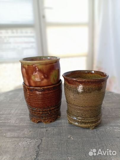 Керамические горшки 0.3-0.4 л ручной работы