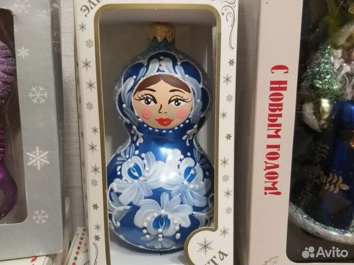 Современные ёлочные игрушки стекло