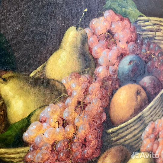 Картина Натюрморт, масло, холст, винтаж, Испания