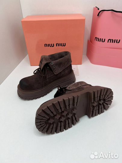 Ботинки женские осень MIU MIU