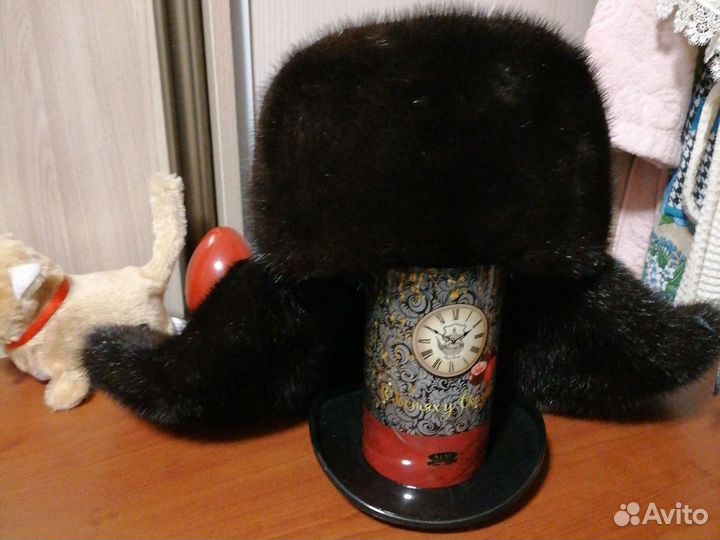 Норковая шапка мужская ушанка